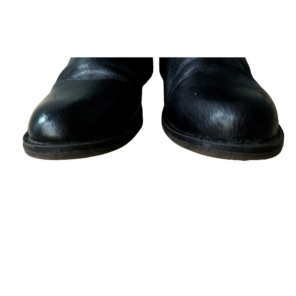Steve Madden OTK Over Knee Women's Black Leather Boot Size 6M‎ 4441 *